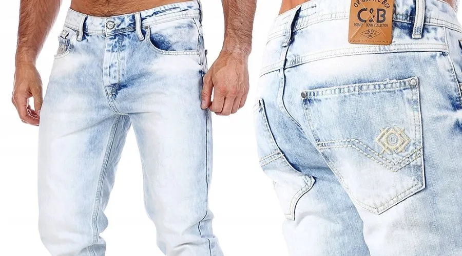 Spodnie Cipo Baxx Jeans Light Wiped IceBlue