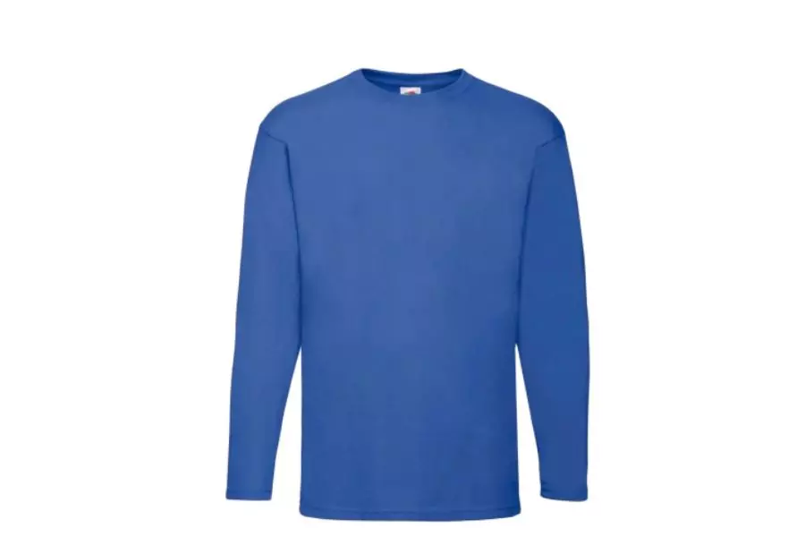 T-Shirt Męska bluza z długim rękawem Niebieska